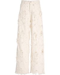 Haikure - Bethany Destroyed Rigid Drop-Rise Wide-Leg Jeans - Lyst