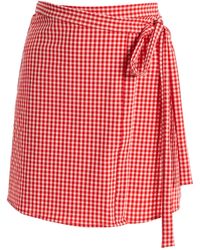 Juillet - The Wrap Plaid Skirt - Lyst