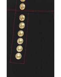 Burberry High Waist Twill Military Trouser - Black