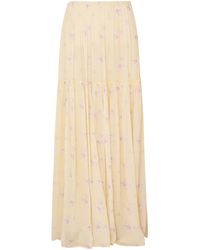 LoveShackFancy - Positano Printed Maxi Skirt - Lyst