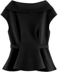 ARAKII - Exclusive Peplum Satin Top - Lyst