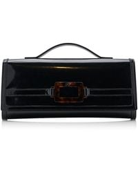 Roger Vivier - Belle Vivier Leather Clutch - Lyst