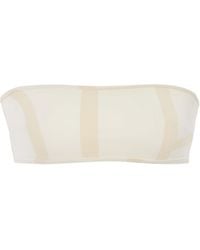 TOTEME - Monogram Strapless Bikini Top - Lyst