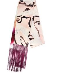 Otzio - Fringed Silk-twill Double Scarf - Lyst