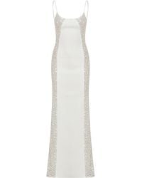 Ila - Exclusive Violet Sequin-paneled Silk Gown - Lyst
