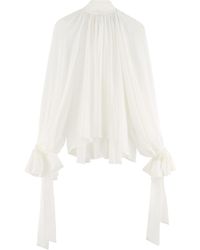 ARAKII - Balloon Pleated Silk Top Exclusive - Lyst