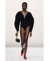 Givenchy - Cocoon-Sleeve Knit Bodysuit - Lyst