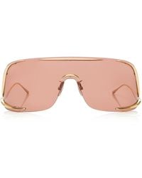 Loewe - Shield Mask-Frame Metal Sunglasses - Lyst