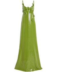 Oscar de la Renta - Embellished Sequined Jersey Gown - Lyst