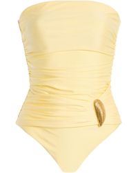 Jonathan Simkhai - Lorena Shell Strapless One-Piece Swimsuit - Lyst