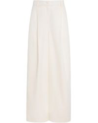 Sloan - Exclusive Boyfriend Pleated Wool Trousers - Lyst