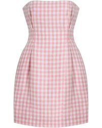 Posse - Exclusive Riviera Rosaalie Strapless Cotton Mini Dress - Lyst