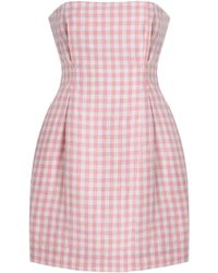 Posse - Exclusive Riviera Rosaalie Strapless Cotton Mini Dress - Lyst