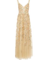 Needle & Thread Valentina Sequin-embroidered Tulle Gown - Yellow