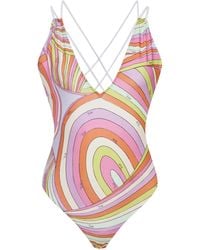 PUCCI - Printed One-Piece Swimsuit - Lyst