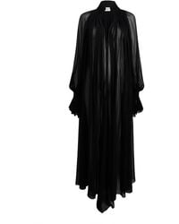 KHAITE - Edgar Pleated Silk-Chiffon Maxi Dress - Lyst