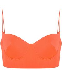 Alex Perry - Hart Satin Bustier Top - Lyst