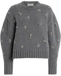 Jonathan Simkhai - Coraline Crystal Wool-Cashmere Sweater - Lyst