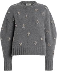 Jonathan Simkhai - Coraline Crystal Wool-Cashmere Sweater - Lyst