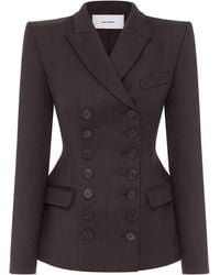 Alex Perry - Sculpted Double-Breasted Blazer - Lyst