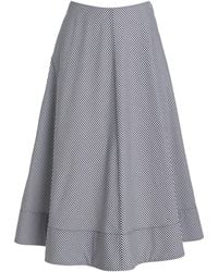 Brandon Maxwell - The Knox Low-Rise Pima Cotton Midi Skirt - Lyst