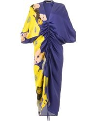 Silvia Tcherassi - Cloister-Print Silk Caftan Midi Dress - Lyst