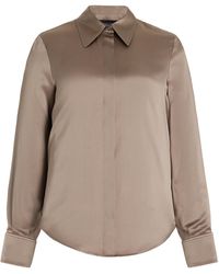 Brandon Maxwell - Spence Silk Button-Down Shirt - Lyst