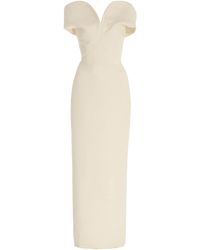 Brandon Maxwell Sweetheart Off-the-shoulder Gown - White