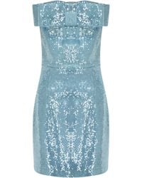 The New Arrivals Ilkyaz Ozel - Sisu Bow-Detailed Sequined Mini Dress - Lyst