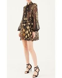 Zuhair Murad - Embroidered Silk-blend Mini Dress - Lyst