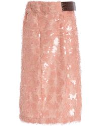 Niccolò Pasqualetti - Chimera Belted Sequin Midi Skirt - Lyst