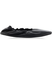 St. Agni - Gathered Leather Ballet Flats - Lyst