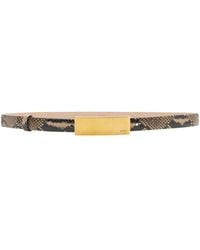 KHAITE - Berlin Snake-Effect Leather Belt - Lyst