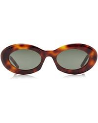 Saint Laurent - Oval-frame Acetate Sunglasses - Lyst