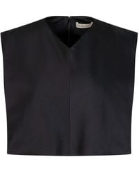 Heirlome - Gemma Cropped Silk Top - Lyst