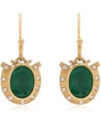 Annette Ferdinandsen - Paloma 18k Gold, Diamond, Emerald Earrings - Lyst