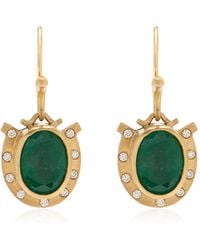 Annette Ferdinandsen - Paloma 18k Gold, Diamond, Emerald Earrings - Lyst