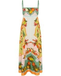 ALÉMAIS - Graphic-print Linen Dress - Lyst