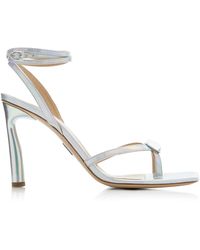 Paul Andrew - Iridescent Mirrored Leather Sandals - Lyst