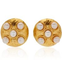 Sylvia Toledano - Theodora 22k Gold-plated Pearl Earrings - Lyst