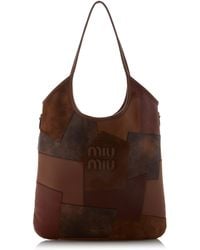 Miu Miu - Ivy Patchwork Leather Tote Bag - Lyst