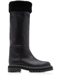 proenza schouler shearling lined leather mules