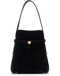TOTEME - Belted Suede Bucket Bag - Lyst