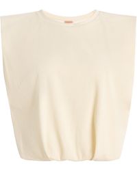 Johanna Ortiz - Muraya Ribbed Jersey Cropped T-Shirt - Lyst