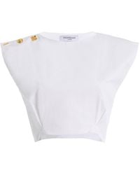 Franchise - Tallulah Embellished Cotton Top - Lyst