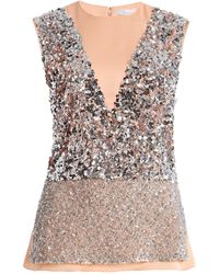Rabanne - Sequined Satin Top - Lyst
