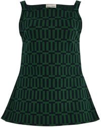 High Sport - Asher Cotton-Blend Geo-Jacquard Apron Top - Lyst