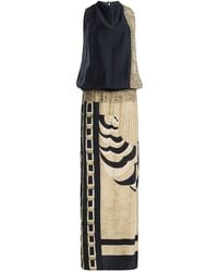 SIR. - Sona Printed Silk Maxi Dress - Lyst