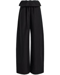 Matteau - Exclusive Gathered-Waist Cotton-Silk Trousers - Lyst