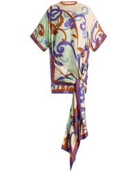 ALÉMAIS - Exclusive La Isla Franco Silk Twill Mini Dress - Lyst